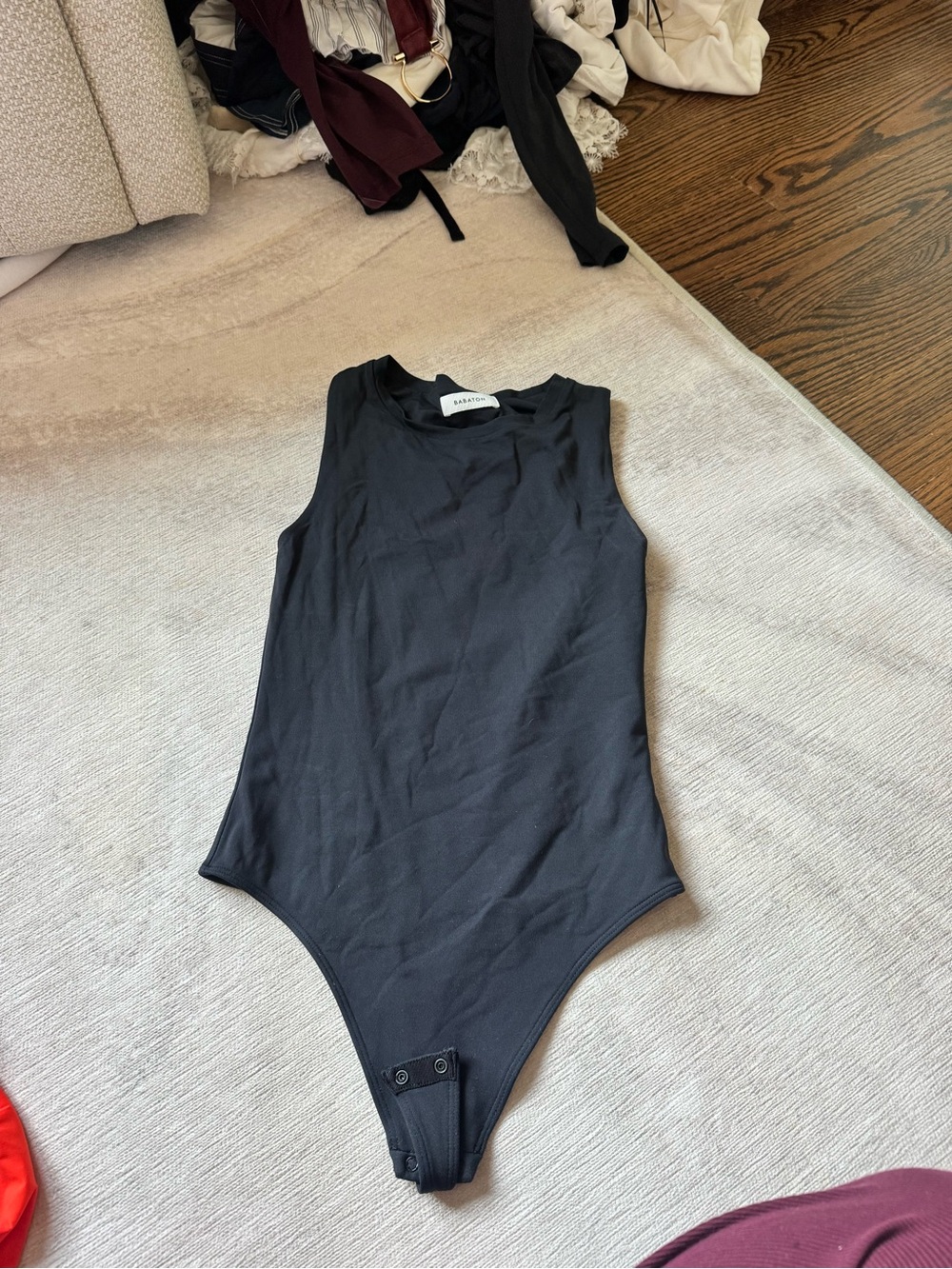 Aritzia Black Sleeveless Baby/Toddler One-Piece Bodysuit